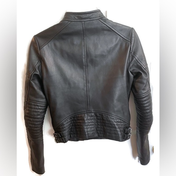 Michael Kors Moto Lambs Leather Jacket XS - Picture 2 of 16